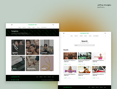 Healthy blog website figma fitness product design ui ui design uiux