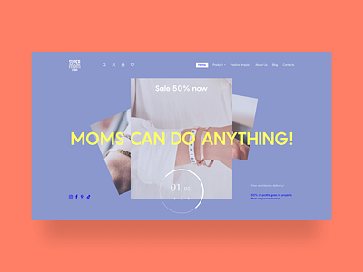 Super MOM art design desktop minimal typography ui ui design ux web website
