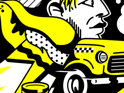 Yellow homework illustration school taxi vector yellow