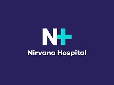 nirvana Hospital logo branding design illustration logo minimal nirvana hospital typography