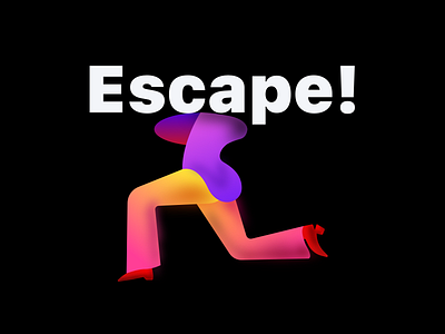 Escape Illustration branding character design editorial art illustration minimal