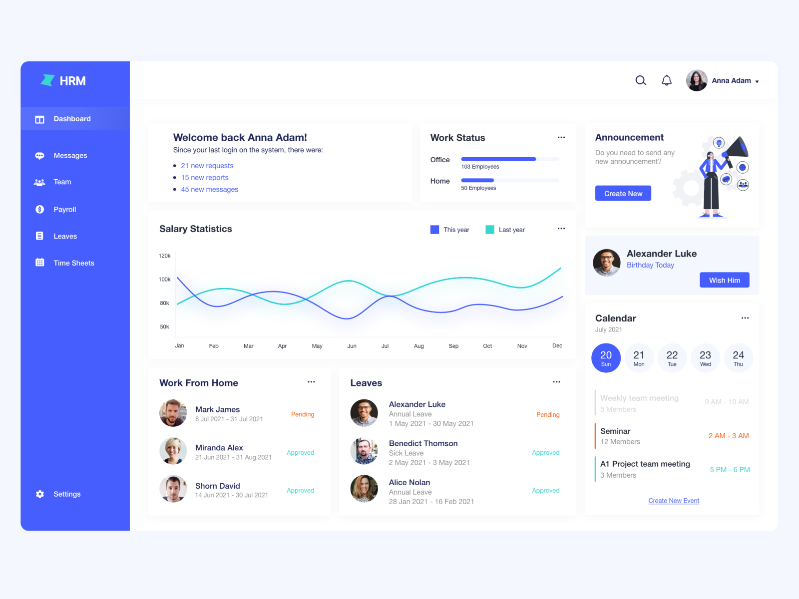 Dribbble - HR portal.png by Sophiya Jose