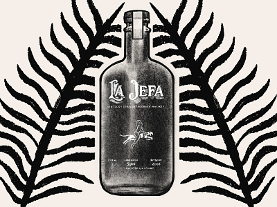 La Jefa branding illustration packaging sketch whiskey