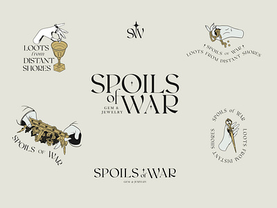 Spoils of War branding design illustration logo packaging