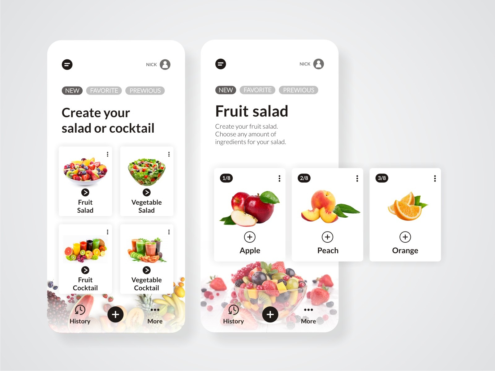 App Concept Fruit and Vegetable by Anna Juraszek on Dribbble