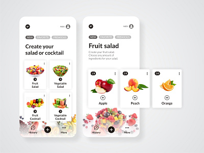 App Concept - Fruit and Vegetable app app design creative design food fruit project ui uidesign uiux ux vegetable