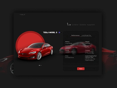 Tesla shopping page branding design interface web webdesign website