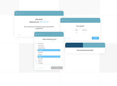 Onboarding for startup ZeroOne #dailyui023 design interface web webdesign website