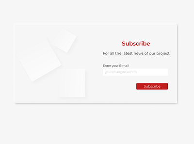 Subscribe pop-up for Daily Ui design interface webdesign
