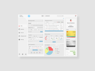 Online banking dashboard interface behance branding dailyui design interface ui ux web webdesign website