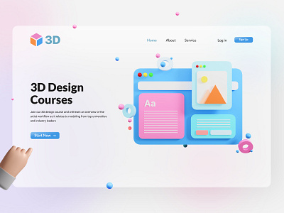 3D Design Course Website 3d 3d design design ui ui design user interface ux ux design web app web design web ui website