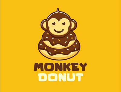 monkey donut logo design graphic design icon logo