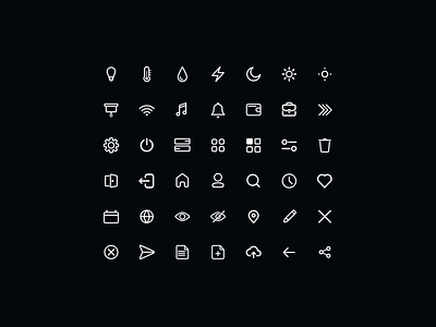 Icons Set clean ui design icon iconography icons pack icons set illustration minimal ui uiux vector visual design web