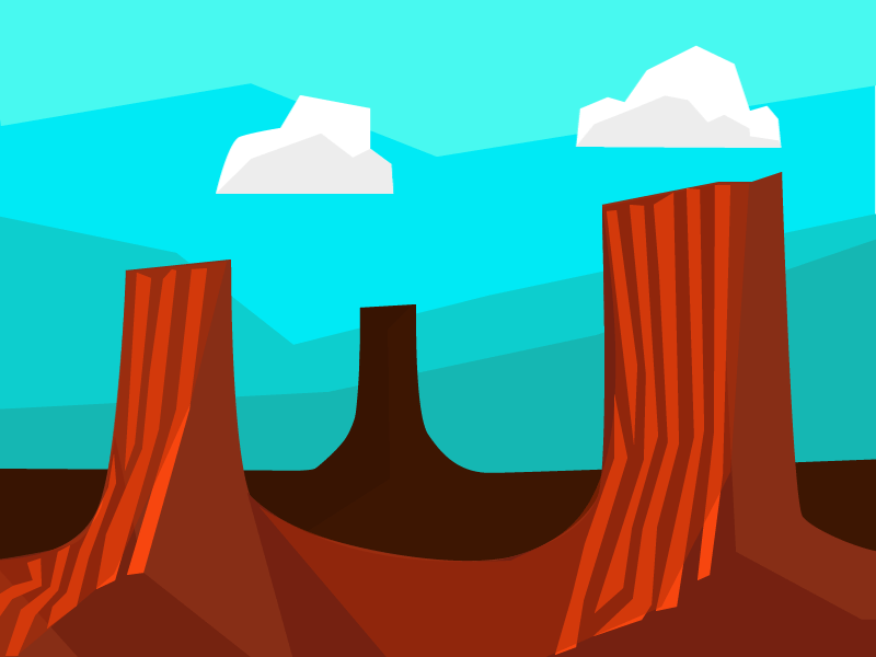 Distancing in the Valley canyon desert distancing illustration monument valley vector