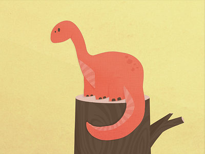 Dino bronc dino dinosaur perch tree trunk