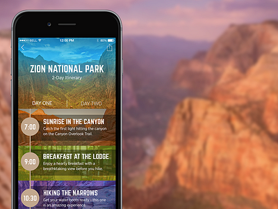 Zion Itinerary