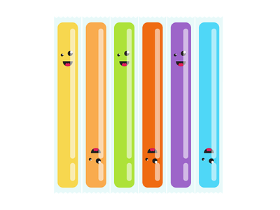 Ice Pops ice pops illustrated popsicle rainbow summer vector