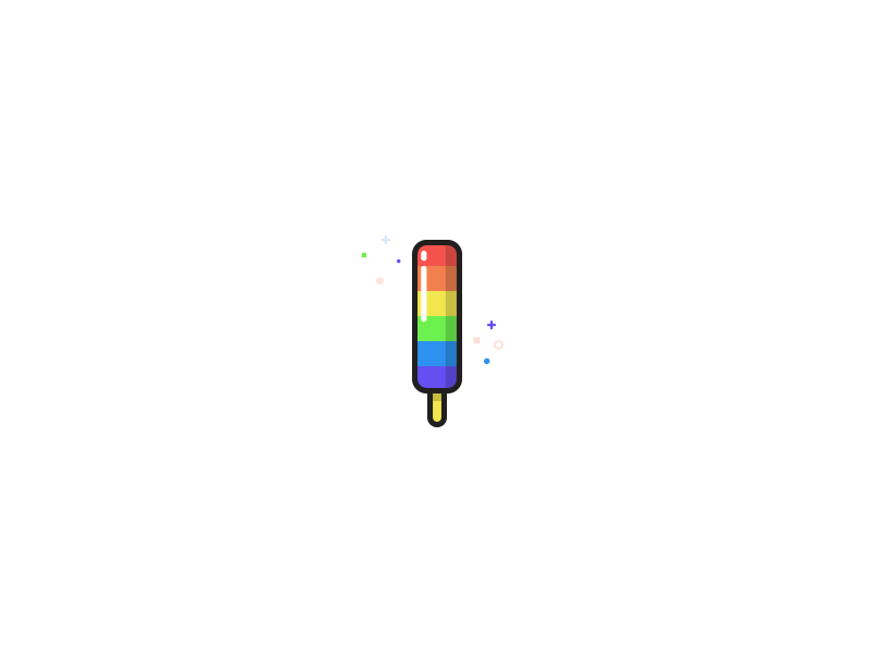 Rainbow Pop animation heat hot popsicle rainbow summer
