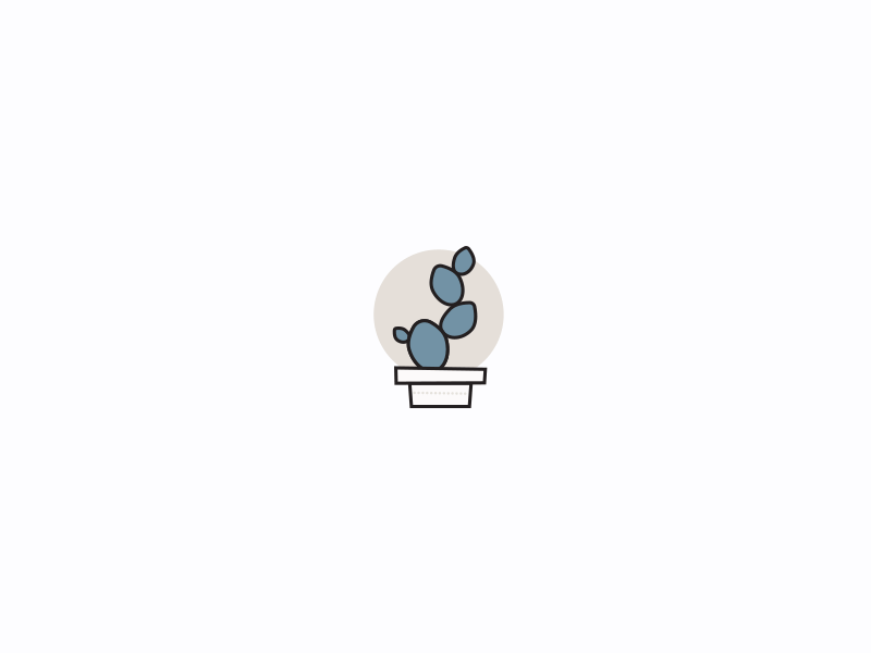 Prickly Pear animation cacti cactus icon illustration potted plant prickly pear spring succulent vector
