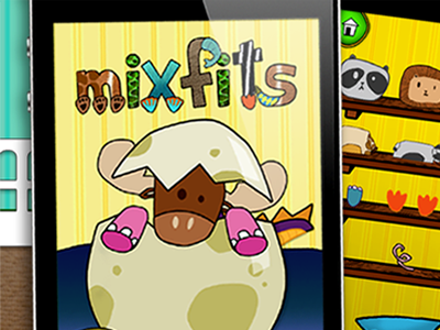 Mixfits iPhone animals cartoon colorful cute illustration iphone ui