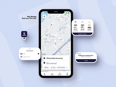 Dubai Taxi Mobile App Redesign by Bilal Khan for Visual Playground on ...