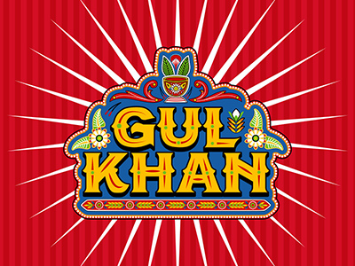 GulKhan Logo Design art colors illustration logo pakistan traditional truck truck art