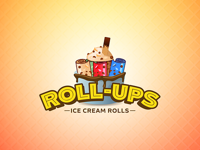 Roll-Ups Ice Cream Logo