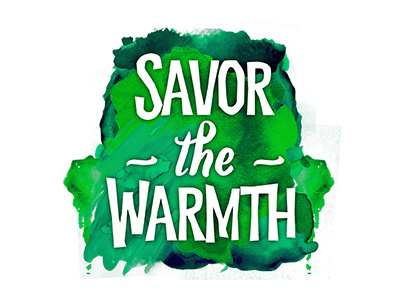 Savor The Warmth brush creative green knorr logo logo design painting savor simple typo warm warmth