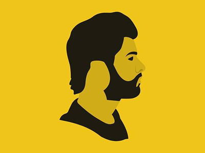 Self Avatar avatar beard bilal character creative design dp head illustration logo self simple