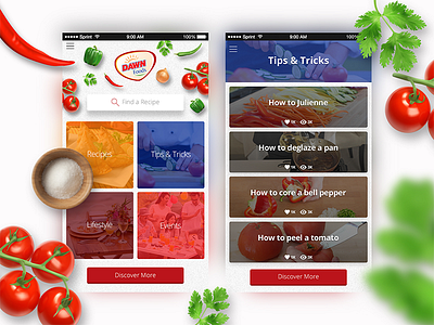 Dawn Foods Recipe Application android app apps creative dawn foods herb ios mobile recipe vegetable