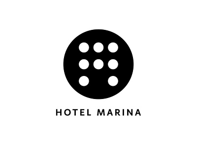 Hotel Marina brand identity branding design graphic design graphicdesign logodesign logotype minimalism modern simple typography