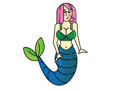 Cute mermaid design girl illustration mermaid ocean sea sexy