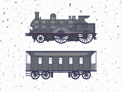 Retro train illustration adobe illustrator design flat illustration retro train train illustration
