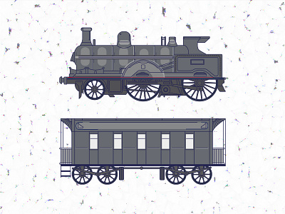 Retro train illustration