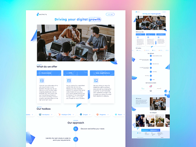 Districts Landing Page blue branding graphic design landing landing page motion graphics one pager ui ux uxdesign