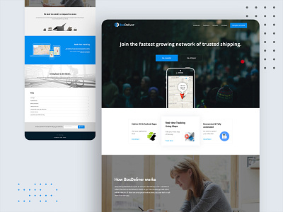 Website Design for Box Deliver.