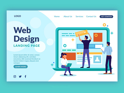 Modern landing page