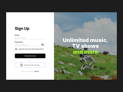 Sign Up Page / Daily UI Challenge 001