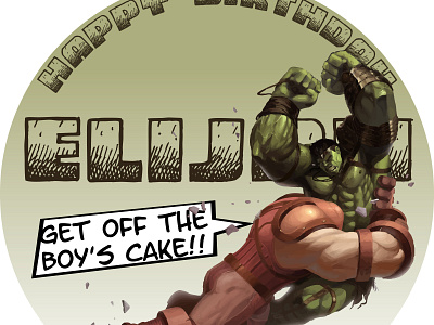 Juggernaut vs WW Hulk Cake Topper