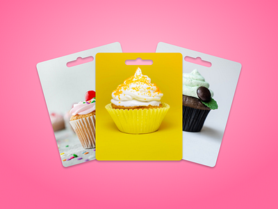 Cupcake Cards card cards cupcake cupcakes pink red sweet sweets tasty yellow