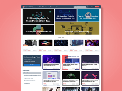 Programming Blog Landing Page