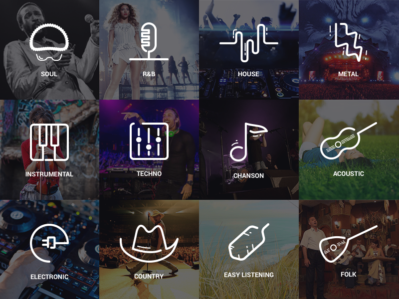 SoundsBox Genre Icons by Devtech on Dribbble