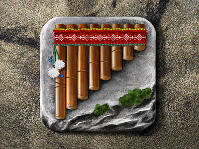 The pan flute design flute icon ios iphone iphone icon