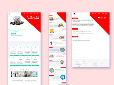 UI Design / Landing Page For Logistics Company