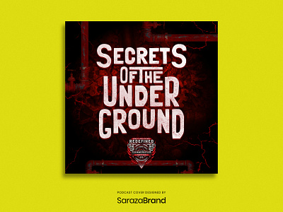 Podcast Cover UnderGround Concept abstract branding cover cover underground design illustration metal cover podcast podcast cover podcast underground typography vector