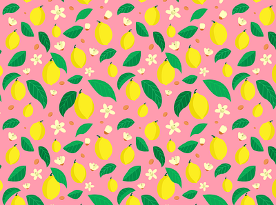 pattern lemons illustration lemons pattern