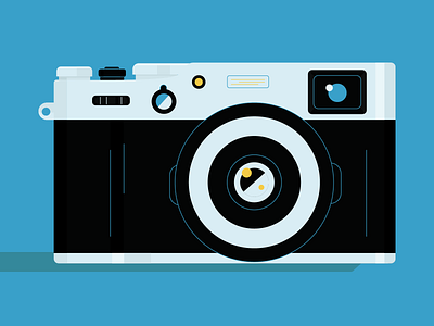 camera adobe illustration blue camera cute design fujifilm illustration illustrator logo photo photocamera vector view