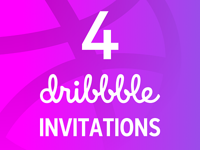 Four Dribbble Invites dribbble invite dribbble invites