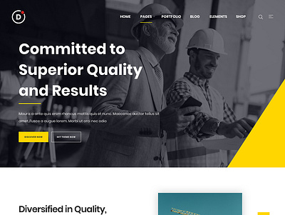 Draven Construction business corporate corporate identity ui design ux design web design wordpress design wordpress development wordpress theme