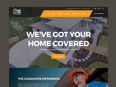 Guarantee Roofing Redesign Website